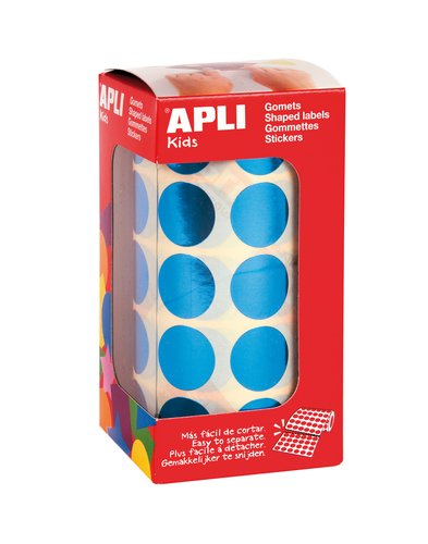 APLI - GOMETS METALIZADOS ROLLO 59h CIRCULO Ø 20 mm AZUL 1.770 uds. () (Ref.12048)