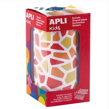 APLI - GOMETS MOSAICOS REMOVIBLES 2460U 30 HOJAS TONOS ROJOS SURTIDOS (Ref.19504)