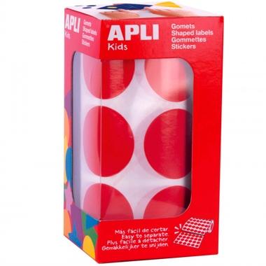 APLI - GOMETS REDONDOS 33MM ROLLO ROJO (Ref.17863)