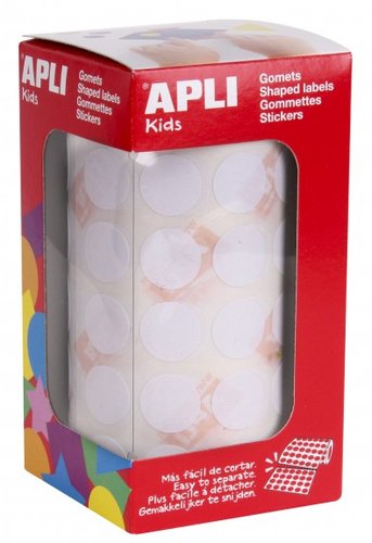 APLI - GOMETS ROLLO 59h CIRCULO Ø 15 mm BLANCO 2.832 uds. () (Ref.11904)