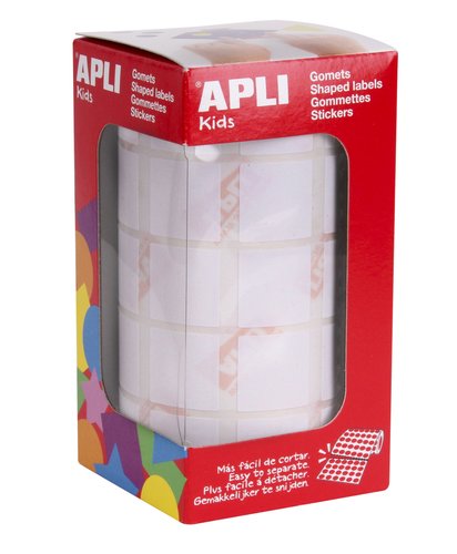 APLI - GOMETS ROLLO 59h CUADRADO 20 mm BLANCO 1.770 uds. () (Ref.11907)