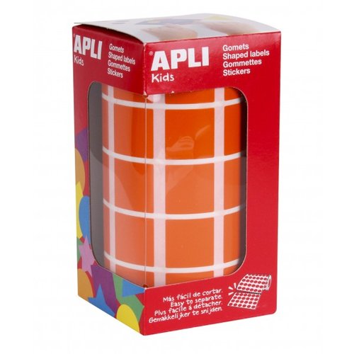 APLI - GOMETS ROLLO 59h CUADRADO 20 mm NARANJA 1.770 uds. () (Ref.11498)