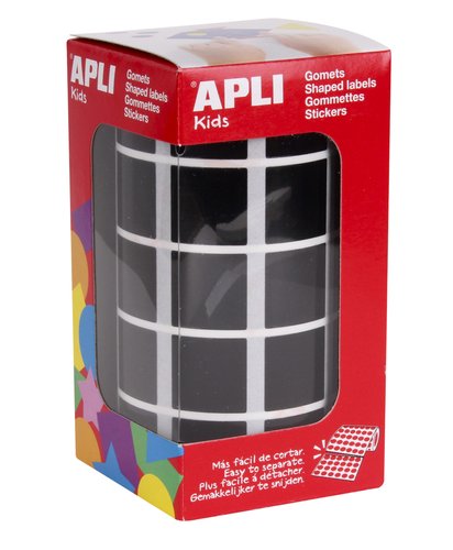 APLI - GOMETS ROLLO 59h CUADRADO 20 mm NEGRO 1.770 uds. () (Ref.11502)