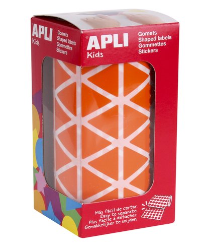 APLI - GOMETS ROLLO 59h TRIANGULO 20 mm NARANJA 2.832 uds. () (Ref.11493)