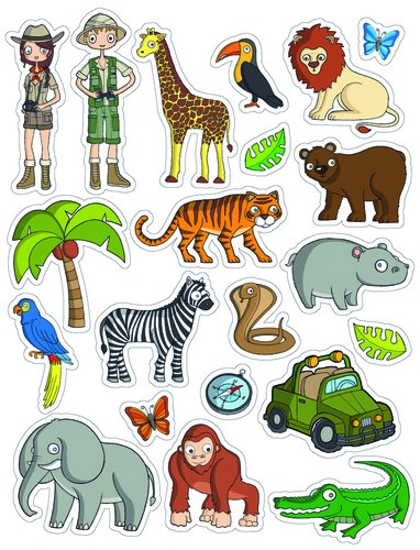 APLI - GOMETS TEMATICOS BOLSA 3h REMOVIBLES LA SELVA 63 uds. () (Ref.11433)