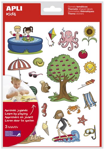 APLI - GOMETS TEMATICOS BOLSA 3h REMOVIBLES VERANO 72 uds. () (Ref.11615)