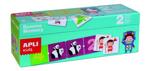 APLI - JUEGO EDUCATIVO KIDS DOMINO Y MEMORY (2 EN 1) (Ref.14116)