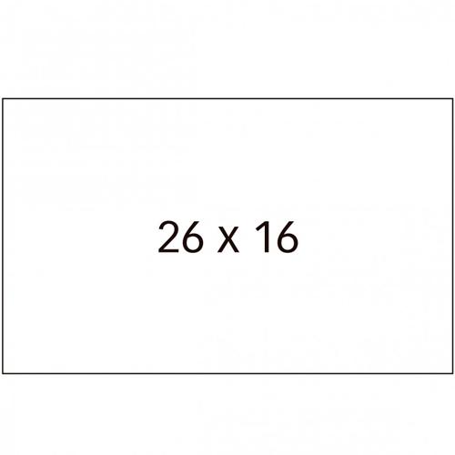 APLI - PACK 6 ROLLOS DE 1000 ETIQUETAS 26X16MM PARA ETIQUETADORA DE PRECIOS CANTOS RECTOS BLANCO (Ref.100917)