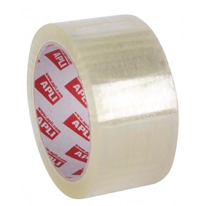APLI - PRECINTO PREMIUM SIN RUIDO PVC SOLVENTE 32 MICRAS ROLLO 48MMX66M TRANSPARENTE -6U- (Ref.11590)