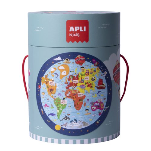APLI - PUZZLE EDUCATIVO KIDS 48 PIEZAS CIRCULAR MAPAMUNDI (+5 años) (Ref.18201)