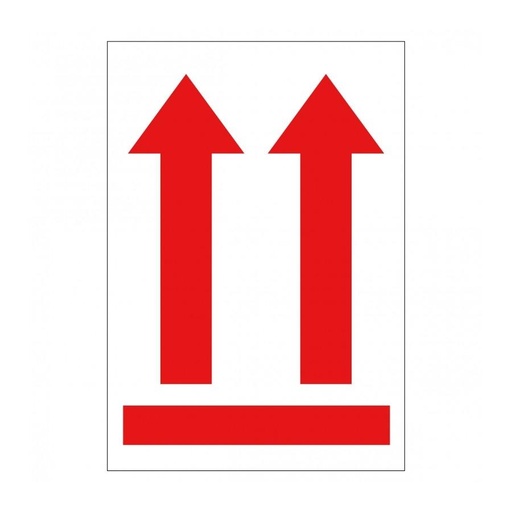 APLI - ROLLO ETIQUETA FLECHA POSICIÓN VERTICAL ROJA (Ref.12402)