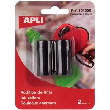 APLI - ROLLO TINTA PARA ETIQUETADORA NEGRO 1 BLISTER CON 2 UNIDADES (Ref.101558)