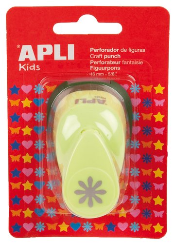 APLI - TALADRO FANTASIA 16 mm FLOR VERDE (Ref.13067)