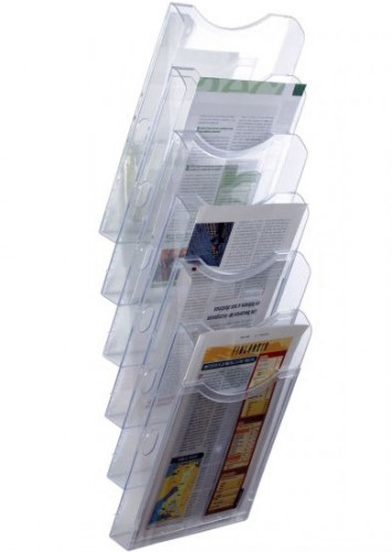 ARCHIPLAY - SOPORTE MURAL DE 6 BANDEJAS A4 ARCHIVO 2000 ANTIMICROBIANO SANITIZED CRISTAL TRANSP. (Ref.6126AM CS TP)