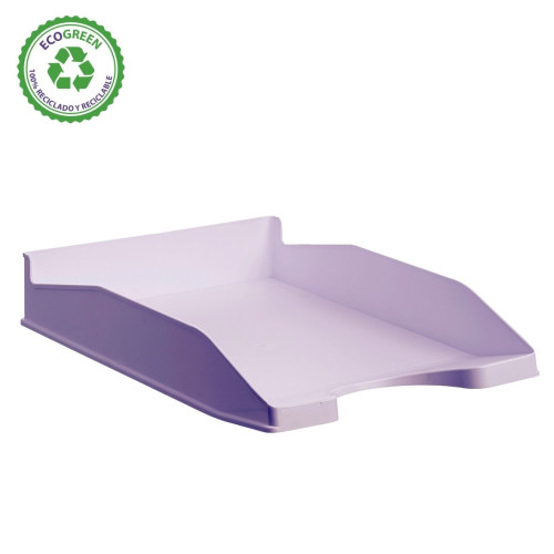 ARCHIVO 2000 - BANDEJA ECOGREEN 100% RECICLADO Y RECICLABLE APILABLE MALVA PASTEL 345X255X60 MM (Ref.742 ML PS)