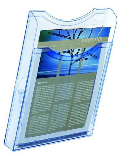 ARCHIVO 2000 - EXPOSITOR MURAL ARCHIPLAY 1 COMPARTIMENTO DIN A4 VERTICAL 35X235X300 MM AZUL TRANSPARENTE (Ref.6121 AZ TP)