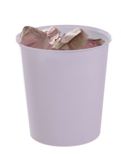 ARCHIVO 2000 - PAPELERA ECOGREEN 100% RECICLADO Y RECICLABLE MALVA PASTEL 18 LITROS 290X310 MM (Ref.2001 ML PS)