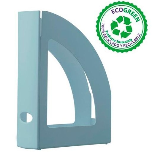 ARCHIVO 2000 - REVISTERO ECOGREEN 100% RECICLADO Y RECICLABLE APILABLE AZUL PASTEL 250X80X320 MM (Ref.2003 AZ PS)