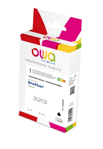 ARMOR - INKJET NEW BUILT COMPATIBLE BRO.LC3213BK Noir / Black Blister (Ref.B12718R1)