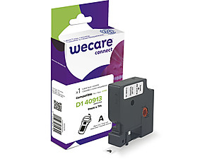 ARMOR - WECARE Etiqueta Blanca Texto negro para DYMO D1 40913 9mmx7m (Ref.K80002W4)
