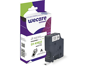 ARMOR - WECARE Etiqueta Blanca Texto negro para DYMO D1 43613 6mmx7m (Ref.K80011W4)