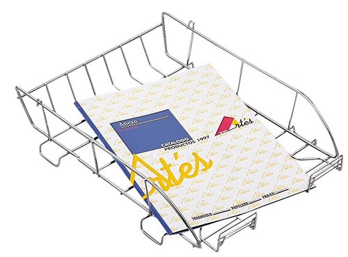 ARTES - BANDEJA SOBREMESA METALICA CROMADA 1 PISO (Ref.930)