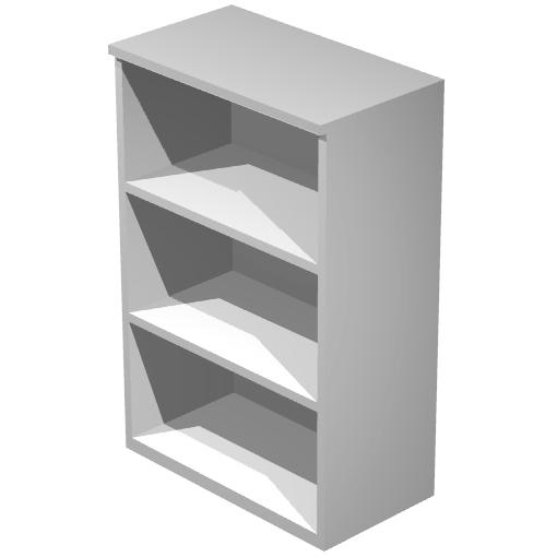 ARTEXPORT - ESTANTERÍA MEDIA PRESTO ABIERTA 2 ESTANTES 22MM REGULABLES CON TRASERA GRIS (Ref.035-9)