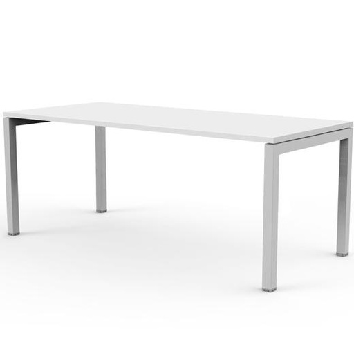 ARTEXPORT - MESA ESCRITORIO 140 VENERE 60 CON 4 PATAS DE METAL 40X40MM TABLERO DE 22MM BLANCO (Ref.@67002+87711Nx2-AN+86307N)