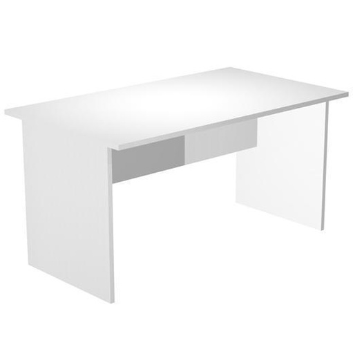 ARTEXPORT - MESA ESCRITORIO PRESTO 140 CON PATAS PANEL LATERALES TABLERO DE 22MM BLANCO (Ref.002-3+60111-3)