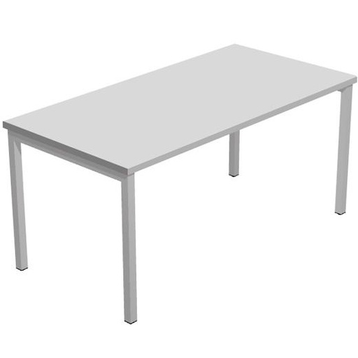 ARTEXPORT - MESA ESCRITORIO VENERE 140 CON 4 PATAS DE METAL 40X40MM TABLERO 22MM GRIS (Ref.66002-9+86711N+86307N)