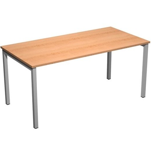 ARTEXPORT - MESA ESCRITORIO VENERE 160 CON 4 PATAS DE METAL 40X40MM TABLERO 22MM HAYA (Ref.66003-6+86711N+86308N)