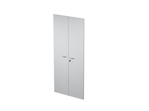 ARTEXPORT - PAREJA DE PUERTAS PARA ESTANTERÍA ALTA PRESTO 18MM CON CERRADURA GRIS (Ref.60075M-9)