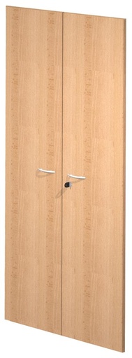 ARTEXPORT - PAREJA DE PUERTAS PARA ESTANTERÍA ALTA PRESTO 18MM CON CERRADURA HAYA (Ref.60075M-6)