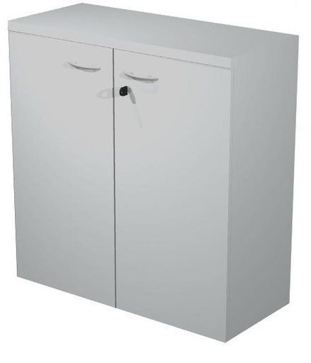 ARTEXPORT - PAREJA DE PUERTAS PARA ESTANTERÍA BAJA PRESTO 18MM CON CERRADURA GRIS (Ref.60067M-9)