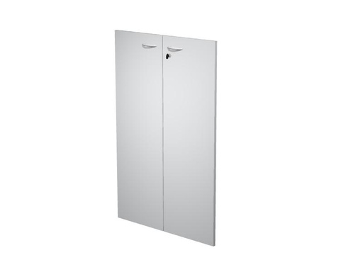 ARTEXPORT - PAREJA DE PUERTAS PARA ESTANTERÍA MEDIA PRESTO 18MM CON CERRADURA GRIS (Ref.60069M-9)