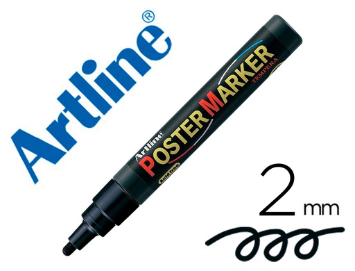 ARTLINE - ROTULADOR POSTER MARKER EPP-4-NEG PUNTA REDONDA 2 MM COLOR NEGRO (Ref.EPP-4-NEG BLACK)
