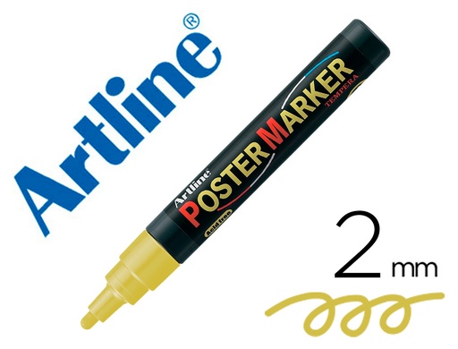 ARTLINE - ROTULADOR POSTER MARKER PUNTA REDONDA 2 MM COLOR METALIZADO ORO (Ref.EPP-4-ORO MET)