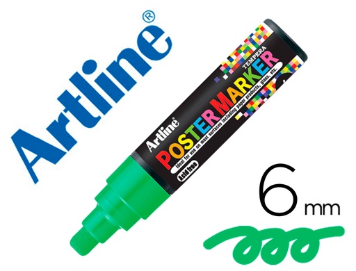 ARTLINE - ROTULADOR POSTER MARKER PUNTA REDONDA 6 MM COLOR VERDE (Ref.EPP-6-VER)