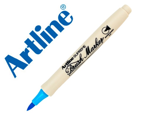 ARTLINE - ROTULADOR SUPREME BRUSH EPFS PINTURA BASE DE AGUA PUNTA TIPO PINCEL TRAZO FINO AZUL CLARO (Ref.EPFS F AC)