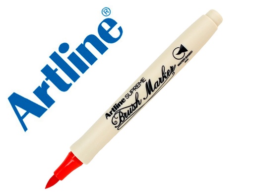 ARTLINE - ROTULADOR SUPREME BRUSH EPFS PINTURA BASE DE AGUA PUNTA TIPO PINCEL TRAZO FINO ROJO (Ref.EPFS F RJ)