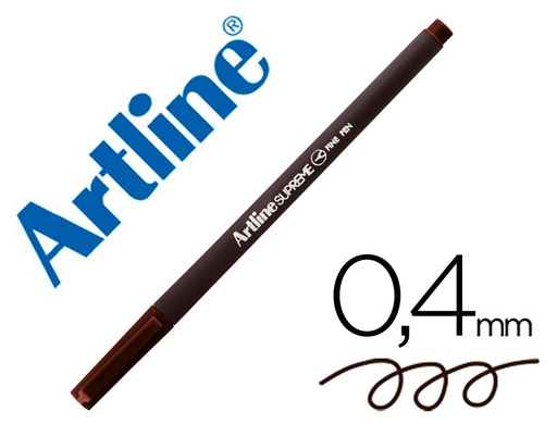 ARTLINE - ROTULADOR SUPREME EPFS200 FINE LINER PUNTA DE FIBRA MARRON OSCURO 0,4 MM (Ref.EPFS200 MO)