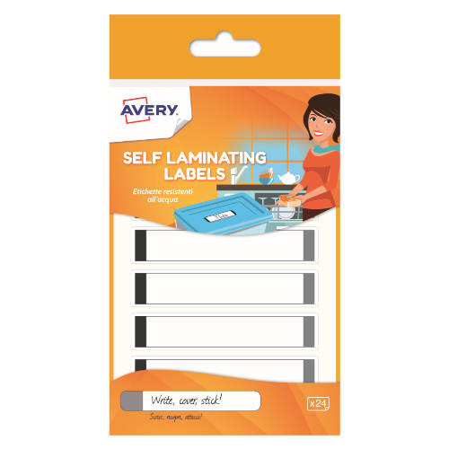 AVERY - PAQUETE 24 ETIQUETAS PLASTIFICADAS GRIS RESISTENTES AL AGUA 86X17MM (Ref.APGRIS24-UK)