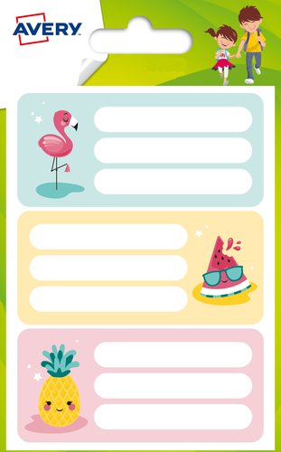 AVERY - SOBRE 15 ETIQUETAS ADHESIVAS PERMANETE 76x34MM FLAMENGO & FR (Ref.ECOL15F-UK)