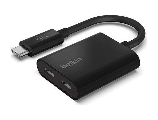 BELKIN - ADAPTADOR USB-C DE AUDIO Y CARGA COLOR NEGRO (Ref.F7U081BTBLK)
