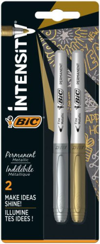 BIC - BLISTER 2 MARCARDORES PERMANENTE ORO / PLATA (Ref.900340)