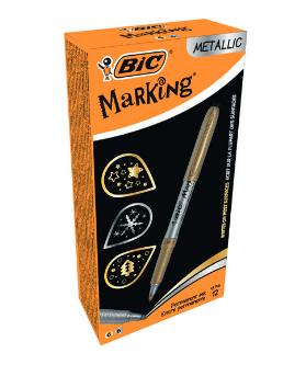 BIC - MARCADOR T.OPACA PERM. MARKING COLOR GOLD&SILVER CAJA DE 12 (Ref.950466)