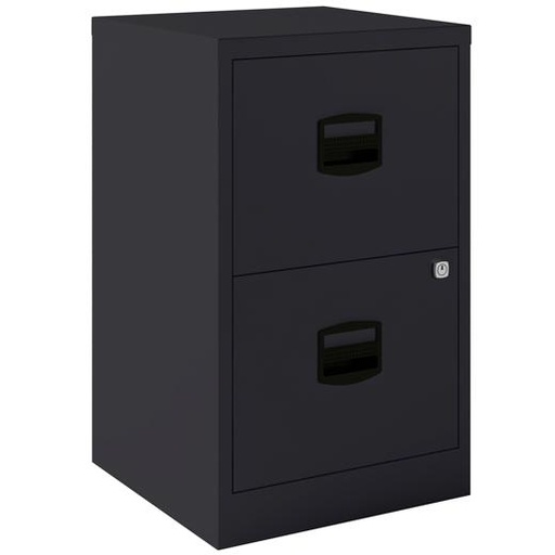 BISLEY - ARCHIVADOR METALICO 2 CAJONES ARCHIVO CARPETAS COLGANTES A4 FONDO 40CM ANTRACITA (Ref.PFA2-AV1)