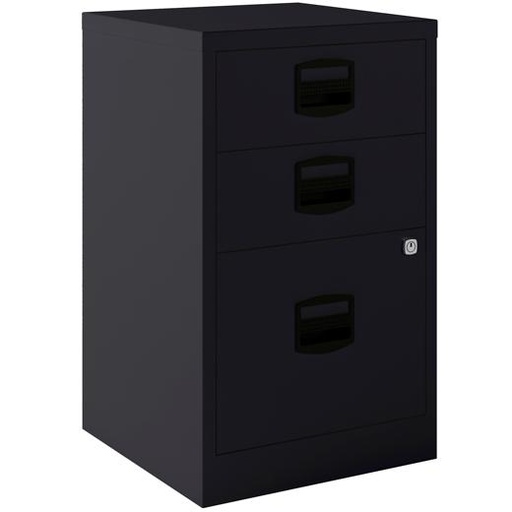 BISLEY - ARCHIVADOR METALICO 2 CAJONES PERSONALES + 1 CAJÓN ARCHIVO A4 FONDO 40CM ANTRACITA (Ref.PFA3-AV1)