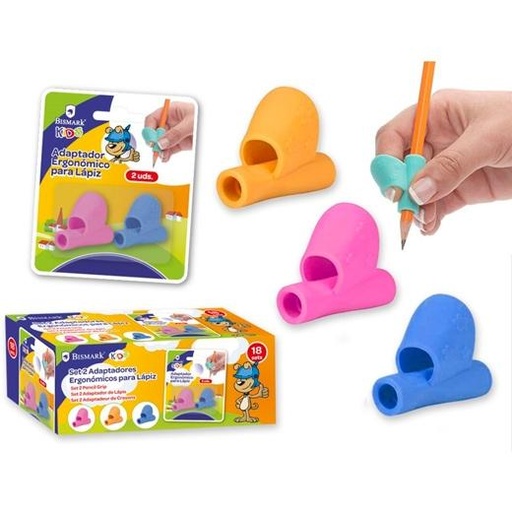 BISMARK - ADAPTADOR DE LAPICERO PARA APRENDIZAJE C/SURTIDOS -SET DE 2- (Ref.328428)
