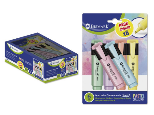 BISMARK - BLISTER 6 ROTULADOR FLUORESCENTE PASTEL (Ref.327742)